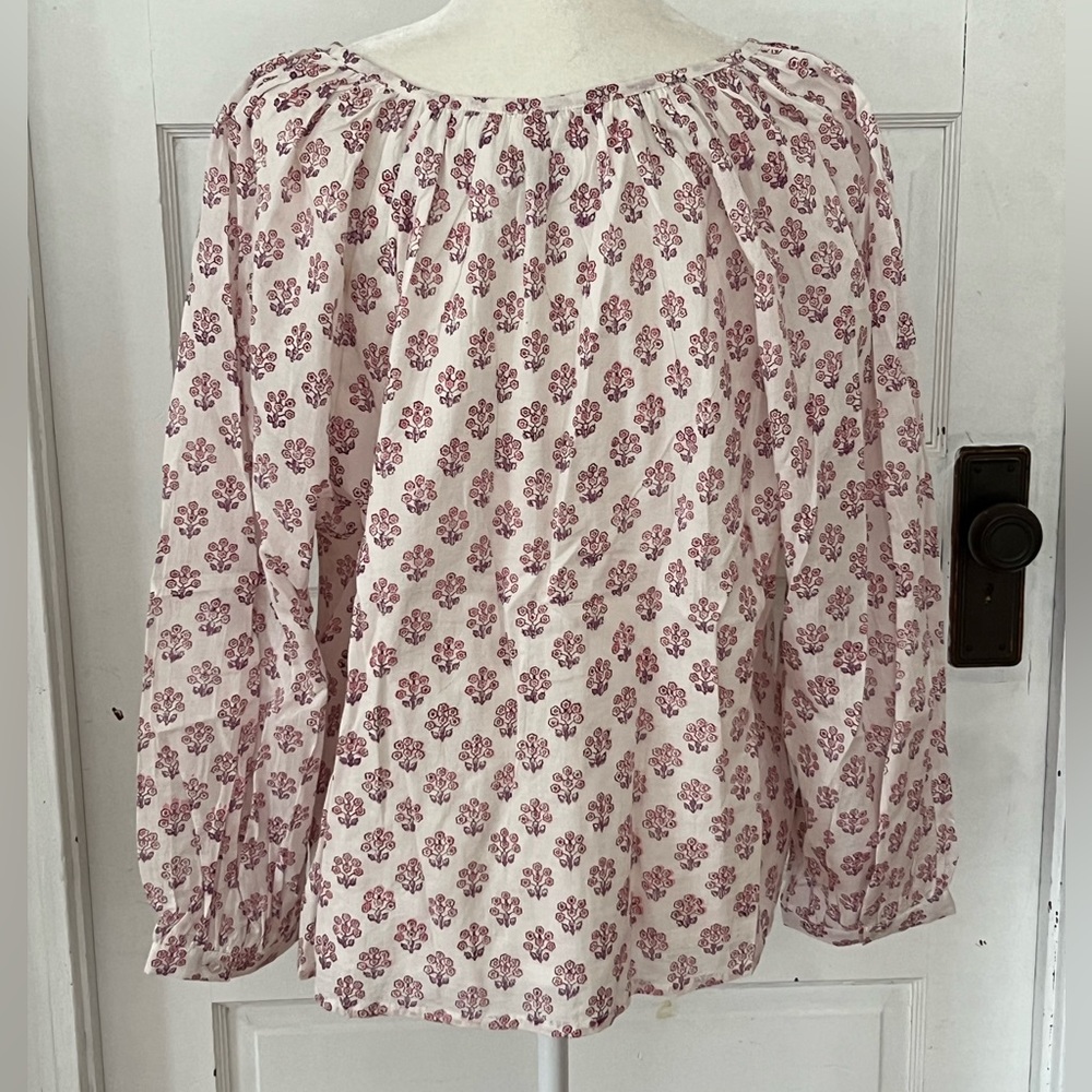 Emerson Fry Pink Floral Peasant Blouse - Picture 3 of 6